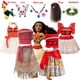 thumbnail image 2 of Disney Little Girls Moana Princess Dresses Costumes Cosplay Toddler Dress Vaiana Clothes Party for 3 6 8 10 Yrs Girl Outfit GiftTag 110cm (4T) Gao Jinjia LED, 2 of 2