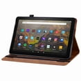 thumbnail image 3 of Dteck Case for Amazon Fire HD 10 (11th Generation) Case Zipper Folio Stand Cover PU Leather Wallet Proective Case with Card Holder for for Amazon Fire HD 10/10 Plus, Brown, 3 of 5