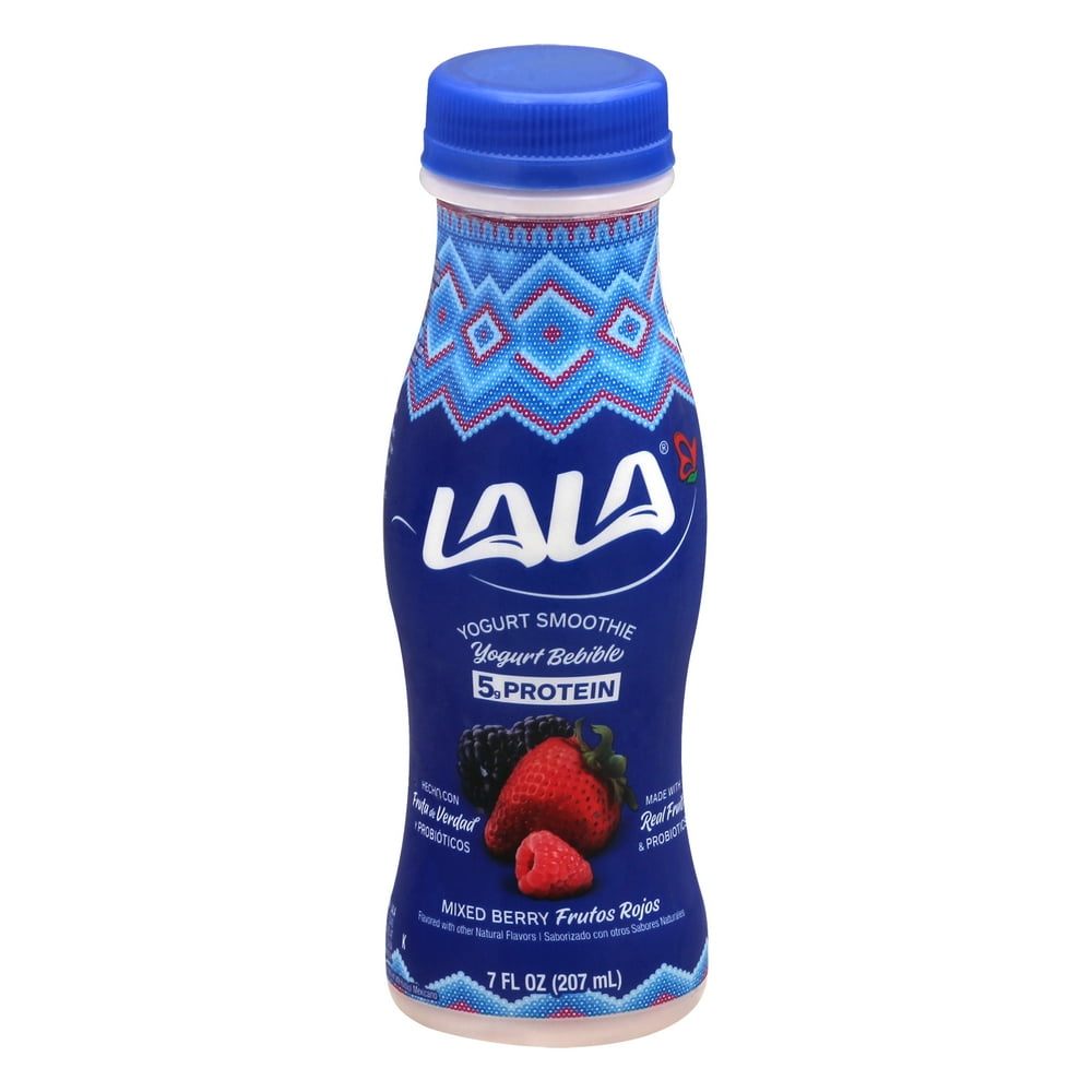 LALA Drinkable Yogurt Smoothie with Probiotics, 5g of Protein, Mixed