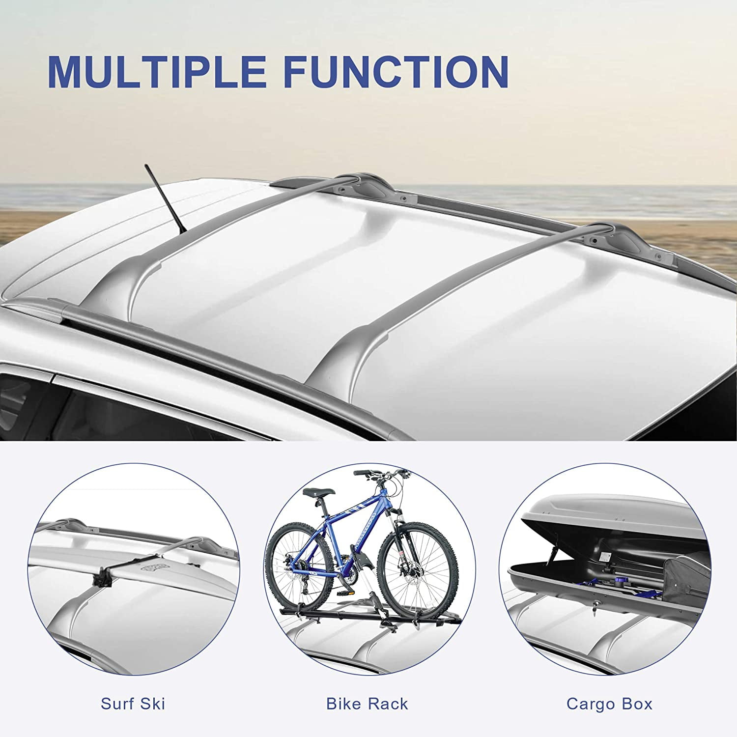 Roof Rack Cross Bar Rail Compatible for Nissan Rogue 2014 2015 2016 2017 2018 Cargo Racks Rooftop Luggage Canoe Kayak Carrier Rack Walmart