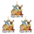 thumbnail image 2 of Fiudx Adorno para Árbol de Navidad, Elfos de Papá Noel Pintados a Mano, Adorables Figuras de Cachorros, Ideal para Regalar a Familiares y Amantes de Los Perros, 8,5 X 8,5 Cm, Juego de 1/3/5, 2 of 3