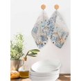 thumbnail image 2 of Blue Beige Coastal Kitchen Dish Towels for Drying Dishes Set of 2, Beach Starfish Summer Eucalyptus Vintage Waffle Weave Microfiber Hand Tea Bathroom Towels Quick Dry & Absorbent Towel 12x12, 2 of 7