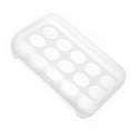 thumbnail image 2 of Egg Holder Refrigerator 15 Grids Eggs Tray Box with Lid Clear Stackable Plastic Storage Container  White, 2 of 9