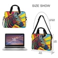 thumbnail image 3 of 16" Laptop Briefcase, Detachable Anti-Slip Shoulder Strap, Multi-Compartment Work Travel Bag Art Illustration Of A Zebra, 3 of 8