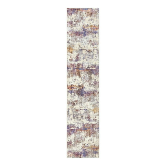 Unique Loom Deepa Collection Area Rug - Cloud (2' 6" x 12' Runner Multi/Beige)