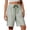 Green women's drawstring bermuda shorts a1, variant on Women's Drawstring Striped Bermuda Shorts Casual Loose Elastic Waist Beach Pants Summer Lounge Shorts Travel Vacation Beachwear, Light Blue S