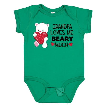 

Inktastic Grandpa Loves Me Beary Much- Cute Bear Gift Baby Boy or Baby Girl Bodysuit