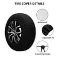thumbnail image 2 of Salouo I Am A Fan Popcorn Print Spare Tire Cover 14-17 inch Spare Tire Protector Universal Tough Tire Wheel Cover for Trailer SUV and Truck-15 inch, 2 of 6