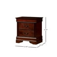 thumbnail image 5 of 1pc Nightstand Cherry Finish Louis Philippe Solid wood English Dovetail Construction Antique Nickle Hanging Pulls, 5 of 5