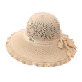 thumbnail image 2 of SPRING PARK Sun Visors for Women Hollowed-out Sun Protection Hat Beach Sun Hats Packable Straw Cap, 2 of 8