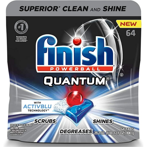 Finish Quantum with Activblu Technology 64ct Dishwasher Detergent