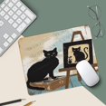 thumbnail image 5 of Funny Black Cat Print Mouse Pad, Cat Mouse Pad, Cat Gifts, Office Desk Accessories,Desk Decor, Rectangle Non-Slip Rubber, Stitched Edge,Funny Office Presents 10"x12", 5 of 8