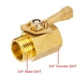 thumbnail image 2 of Garden Hose Shut Off Valve, Heavy Duty Brass Shut Off Valve for Garden Hose with 2 Rubber Washers, 3/4 Inch, 2 Pack, 2 of 4