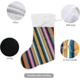 thumbnail image 3 of GZHJMY Christmas Stocking, Personalized Mexican Serape Stripes Large Candy Stocking, 1 PCS Hanging Gift Xmas Stocking Decoration for Family Holiday Party Ornaments Decor Fireplace, 3 of 7
