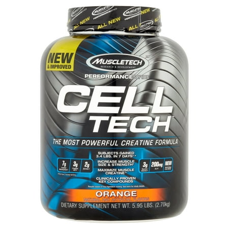 MuscleTech Cell Tech Hardgainer Creatine Powder, Orange, 55 (Best Mass Building Workout For Hardgainers)