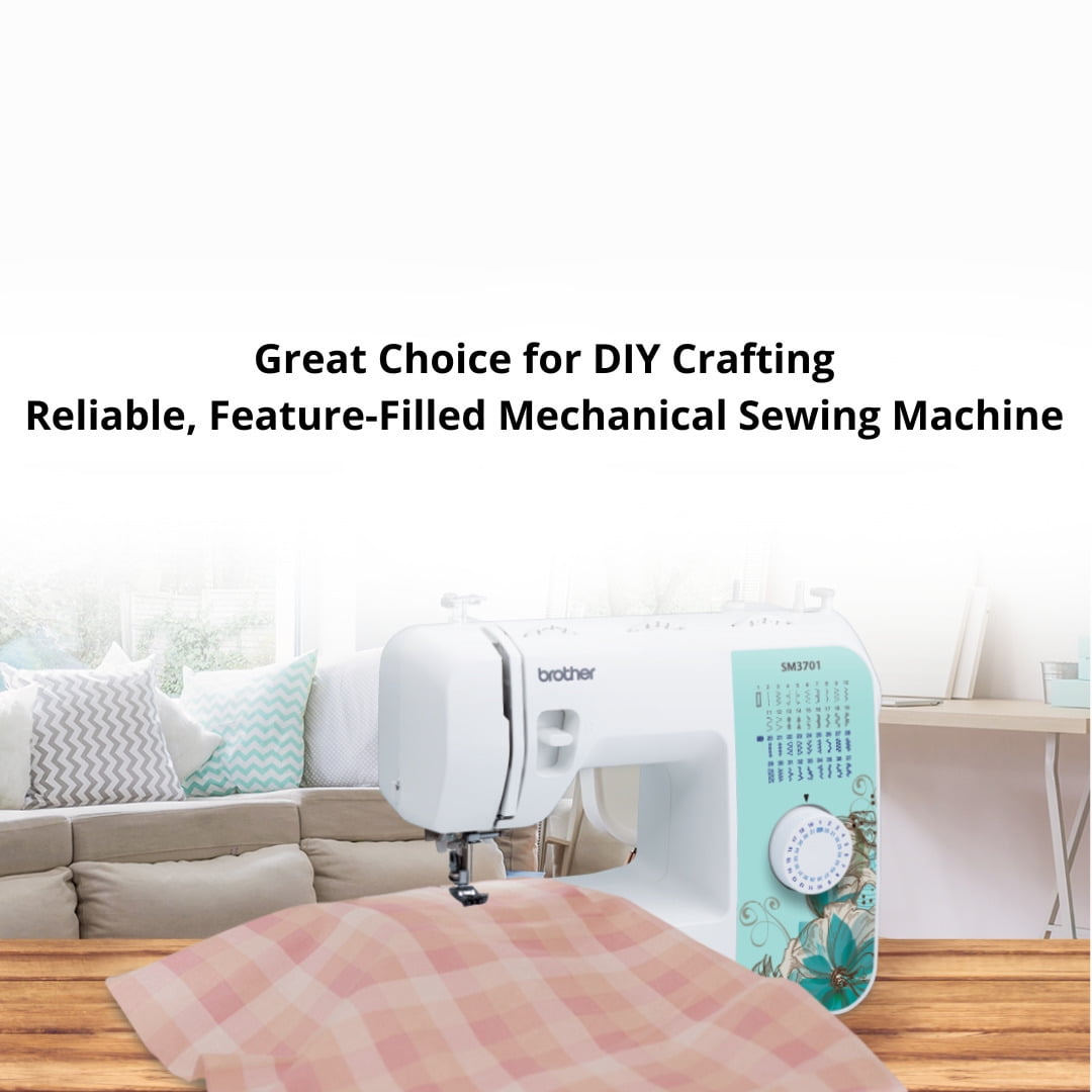Brother SM3701 37-Stitch Sewing Machine (Multicolor) Bundle with Hard Case