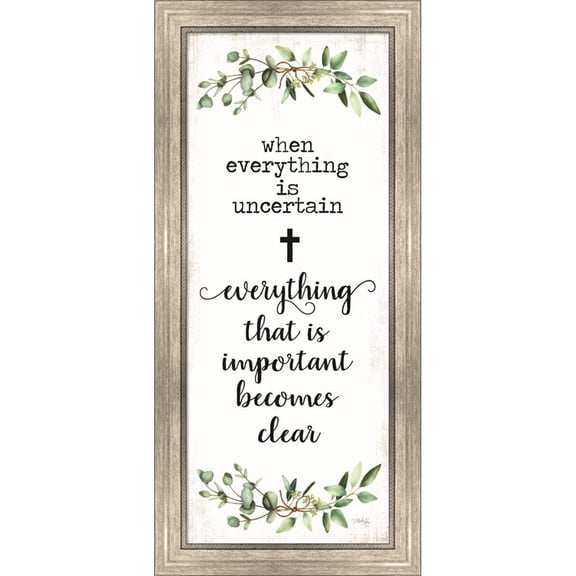 Great Art Now What's Important Becomes Clear by Marla Rae, Framed Wall Art, 14.5W x 31H