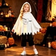 thumbnail image 2 of JAJAHO Toddler Boys Girls Halloween Outfits Ghost Poncho Hoodie And Capris 2 Piece Sets Kids Halloween Clothes 3M-9T, 2 of 5