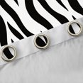 thumbnail image 4 of Homewish Geometric Waves Lines Curtains Pack of 2 (42x84 Each),Zebra Pattern Stripes Curtains Blackout,White Black Bedroom Curtains For Boys Kids,Ultra Soft Home Decor, 4 of 6