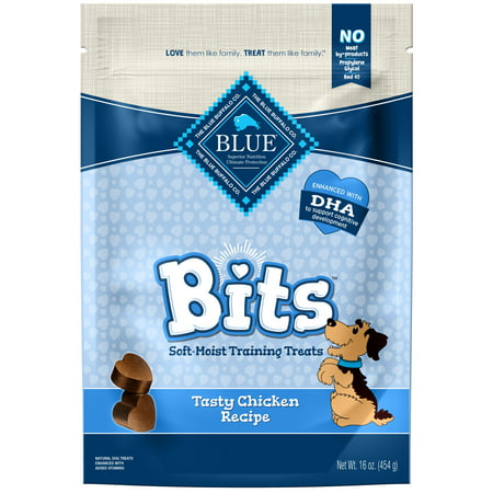 Blue Buffalo Bits Soft-Moist Chicken Recipe Training Dog Treat, 16-oz (Best Puppy Treats For Potty Training)