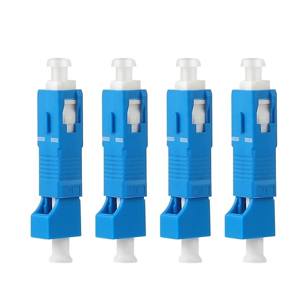 Paquete de 4 conectores adaptadores de fibra óptica híbridos de modo único de 9/125 um/macho a LC/hembra para joystick óptico