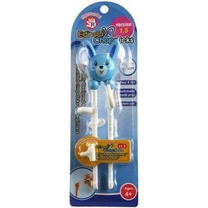 Edison Training Chopsticks for Right Handed Children Rabbit Blue