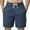 Blue, variant on Mens Athletic Shorts Relaxed Fit Summer Shorts with Elastic Waistband and Pocket Beach Printed Shorts
