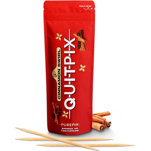 Extra-Thick Flavored Toothpicks ā Cinnamon Mint | Long-Lasting Flavor | Sugar-Free Toothpicks for Everyday Use | 40 Count Each, Pack of 2