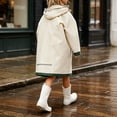 thumbnail image 2 of Fancifize Rain Jacket for Teen Girls Full Zip Long Raincoat Waterproof Hiking Outdoor Outerwear with Pockets, 2 of 6