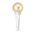 thumbnail image 3 of ANGARA Golden South Sea Cultured Pearl Collar Ring with Diamonds in 14K White Gold for Women | June Birthstone, Birthday, Anniversary, Jewelry Gift for Women | Pearl Ring, 3 of 8