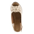 thumbnail image 3 of PATRIZIA Women’s Doriday Slingback Sandals Peep Toe - Adjustable Buckle Strap Dimensional Flower Design - Comfort Heel Platform Synthetic Upper PU Outsole, 3 of 8
