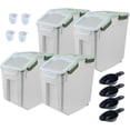 thumbnail image 1 of Recipiente de almacenamiento de harina AnRui, 11,3 kg, hermético, 25 L, libre de BPA, 1 of 7
