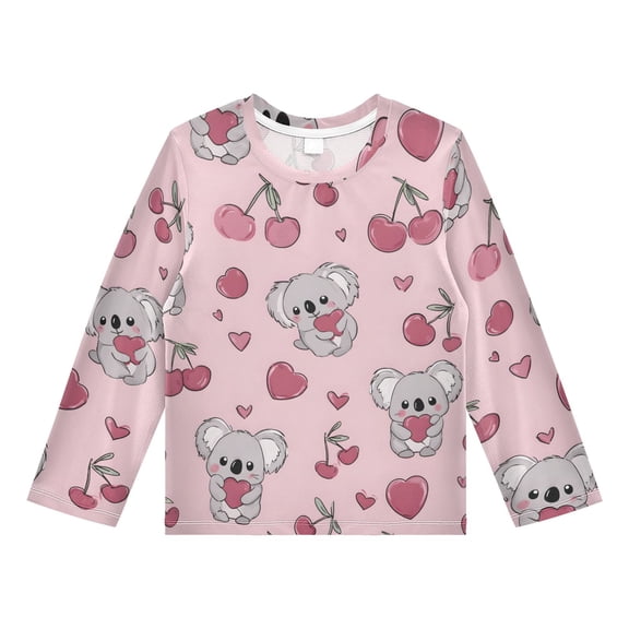 Love Loving Koala Pattern Boys' Rash Guard Shirts UPF 50 Plus Sun Protection Short Sleeve Swim Tees 3T
