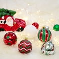thumbnail image 3 of Valery Madelyn 35ct 2.76" Christmas Ball Ornaments, Red Green White Shatterproof Ornaments for Party Decor, 3 of 10