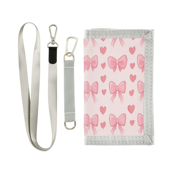 Cloth Purse Boys' Novelty Wallets Girls' Novelty Wallets Men's Wallets Women's Wallets Card Wallet Cash Wallet Student ID Bag Coin Wallet Pink Bow