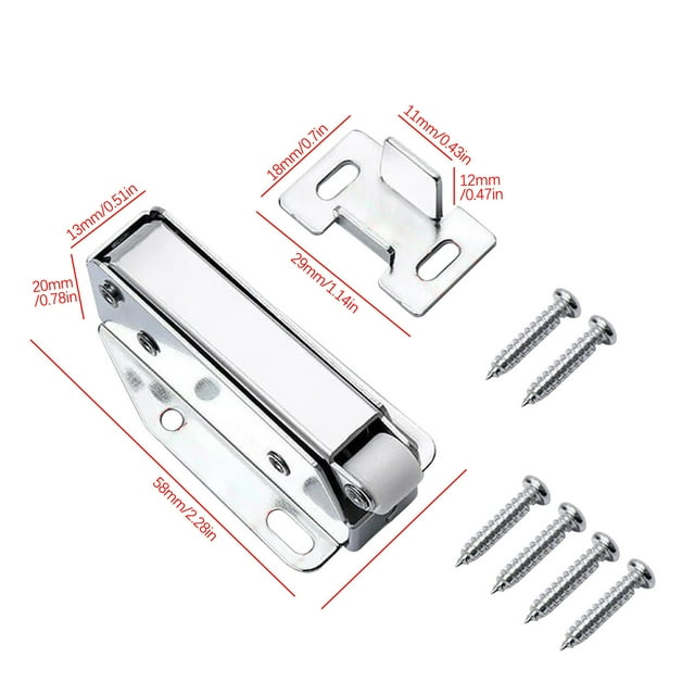 TIMIFIS Door Suction Hook DIY Tool, Silent Spring Snap Lock, Pull Cabinet Door Rebounddevice Tools