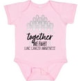 thumbnail image 3 of Inktastic Together, We Fight Lung Cancer Awareness Boys or Girls Baby Bodysuit, 3 of 5