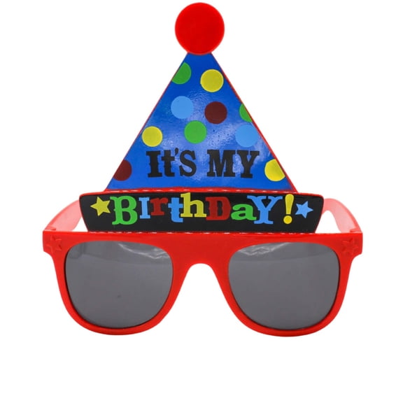 Mardi Gras Spot Happy Birthday Hat Sunglasses (Each)