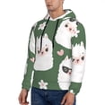 thumbnail image 3 of Sikiie Alpaca Faces Men's Hoodie, Essentials Hoodie, Sweatshirt, Pullover Hooded Sweatshirt for Men-Medium, 3 of 7