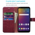 thumbnail image 3 of LG Stylo 5 Case, 2019 LG Stylo 5 Wallet Case, Tekcoo Premium [RFID Blocking] Secure Cash ID Credit Card Slots Holder Carrying Vegan Leather Phone Folio Flip Cover Cases Kickstand [Wine Red], 3 of 7