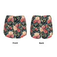 thumbnail image 3 of Fuzoiu Rose Flowers Print Women's Athletic Shorts, Double-Layer Running Shorts with Pocket,Women's Workout Shorts for Yoga, Gym, and Workouts-Medium, 3 of 7