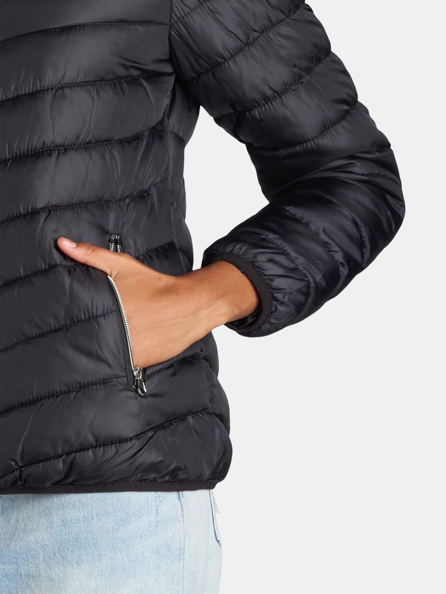 Big Chill Women's and Women’s Plus Packable Puffer Jacket, Midweight, Sizes S-3X