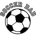 thumbnail image 1 of Soccer Dad Varsity Ball Support Love Parent Sports Field Wall Decals for Walls Peel and Stick wall art murals Black Small 8 Inch, 1 of 2