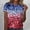 Blue, variant on MAIHAN 250 Years America Shirt American Flag Shirts 250 Years Independence Tee Short Sleeve Spring Summer Tops Plus Size T Shirts for Women