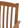 thumbnail image 5 of GDF Studio Genois Outdoor Acacia Wood 3 Piece Bistro Set with Cushion, Teak and Cream, 5 of 9