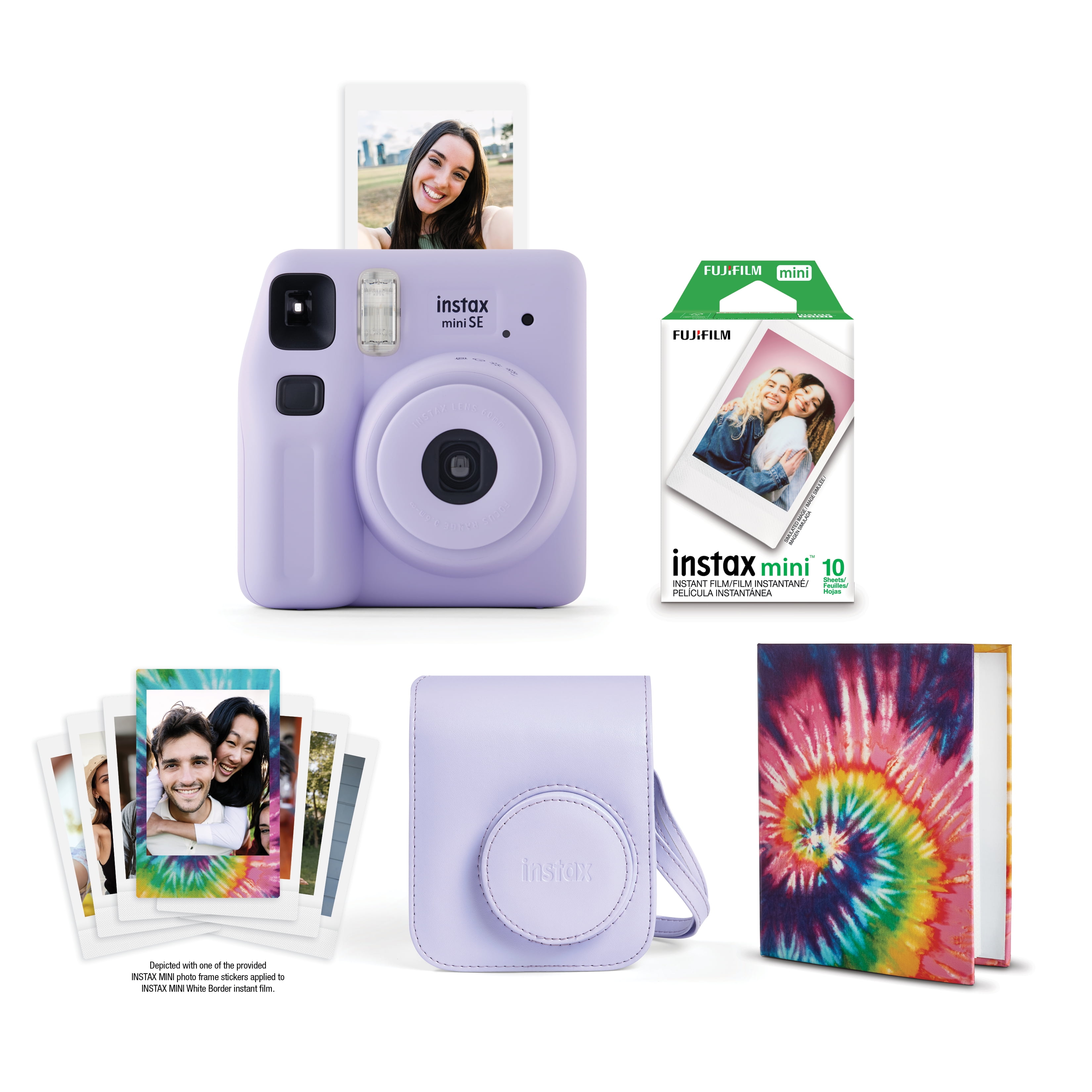 Fujifilm instax Mini SE Instant Camera Bundle with Case, 10 Pack