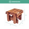 thumbnail image 3 of Cedar Gliding Ottoman - Handcrafted Amish Wood Outdoor Footrest 19x19x15.5", 3 of 7