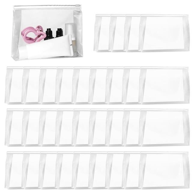 Bolsa de maquillaje GAWBYET Mini, transparente, 50 unidades, PVC impermeable, 22 x 17 x 5 cm