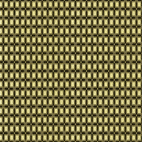 Ahgly Company Indoor Square Patterned Metallic Gold Area Rugs, 7' Square