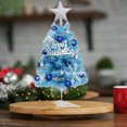 thumbnail image 5 of Blue Christmas Tree,Artificial Christmas Tree Pre-lit Christmas Trees with Ball & Star Ornaments, Ideal for Ideal for Holiday Home, Office and Xmas Party Décor - Includes Stand, 5 of 7